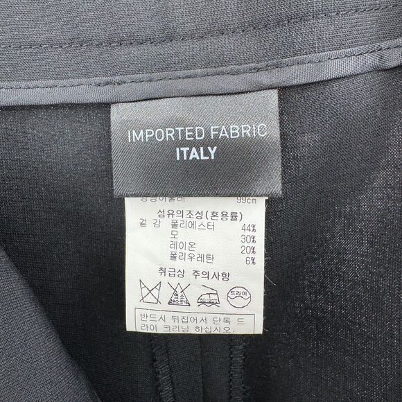 DEMOO PARKCHOONMOO Black High Rise Wide Leg Ankle Slacks Trousers Size XL - Picture 7 of 9